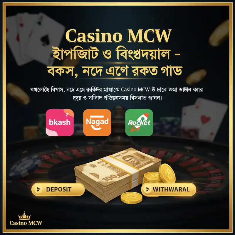 Casino MCW ডিপোজিট ও উইথড্রয়াল বিকাশ নগদ রকেট